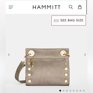 Hammitt bag, Lightly used. Grey with gold detailing